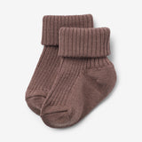 Wheat Main Wool Rib Socks Ziggy Socks/Tights 3008 shadow brown