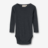 Wheat Wool Wool Silk Body L/S Lucca Underwear/Bodies 1432 navy