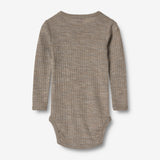 Wheat SMU Wool Silk Body L/S Lucca Underwear/Bodies 3204 khaki melange