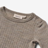 Wheat SMU Wool Silk Body L/S Lucca Underwear/Bodies 3204 khaki melange