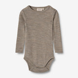 Wheat SMU Wool Silk Body L/S Lucca Underwear/Bodies 3204 khaki melange