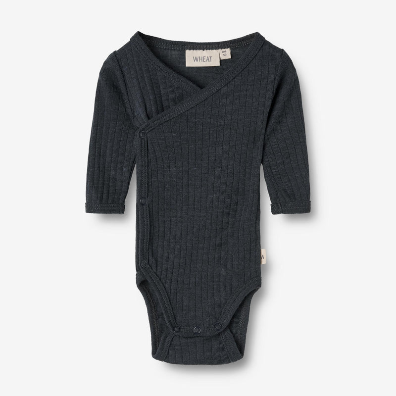 Wheat Wool Wool Silk Body L/S Willow Underwear/Bodies 1432 navy
