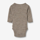 Wheat SMU Wool Silk Body L/S Willow Underwear/Bodies 3204 khaki melange