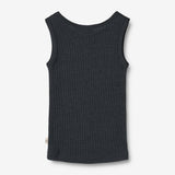 Wheat SMU Wool Silk Singlet Iggy Jersey Tops and T-Shirts 1432 navy