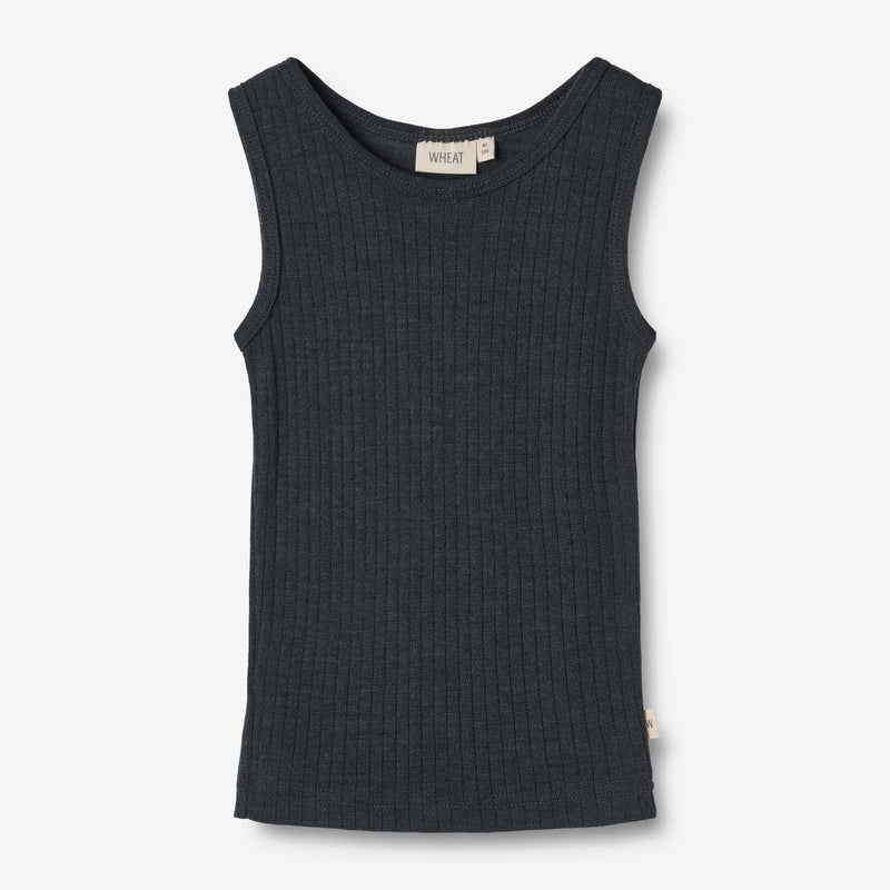 Wheat Wool Wool Silk Singlet Iggy Jersey Tops and T-Shirts 1432 navy