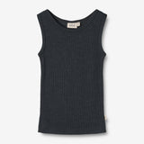 Wheat SMU Wool Silk Singlet Iggy Jersey Tops and T-Shirts 1432 navy