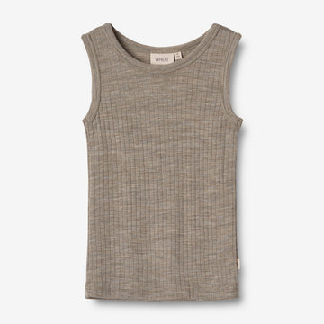 Wheat SMU Wool Silk Singlet Iggy Jersey Tops and T-Shirts 3204 khaki melange