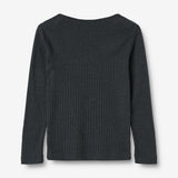 Wheat SMU Wool Silk t-shirt L/S Alfie Jersey Tops and T-Shirts 1432 navy