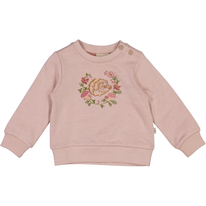 Wheat Main Wool Sweatshirt Hedgehog Embroidery Sweatshirts 2487 rose powder