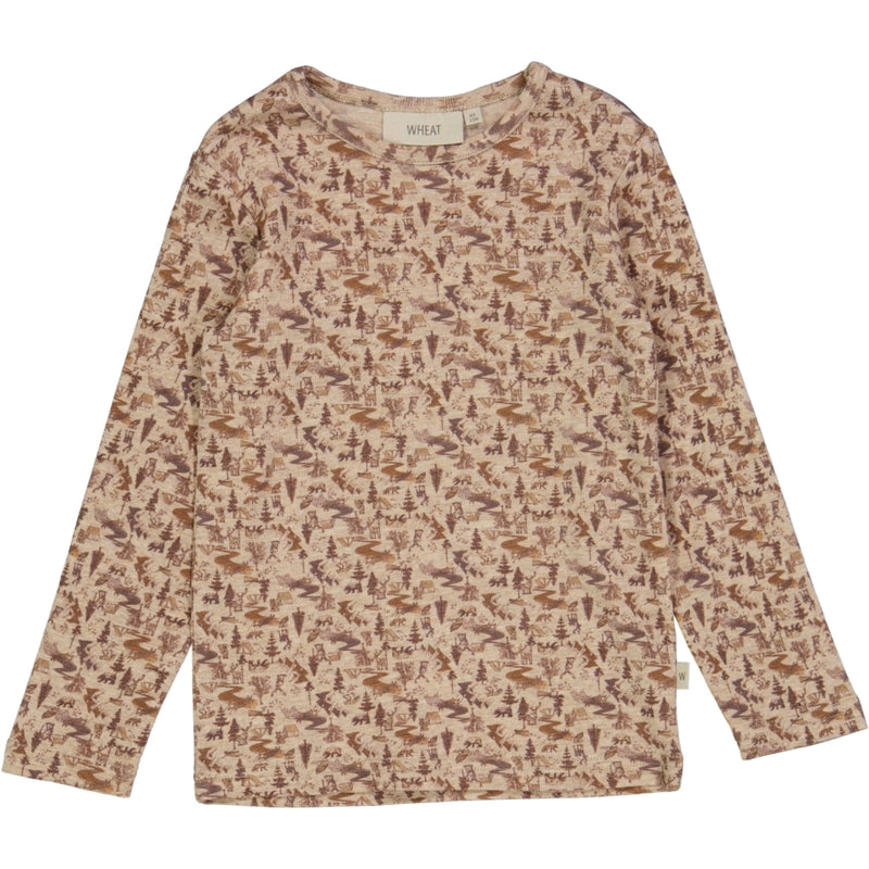 Wheat Wool Wool T-Shirt LS Jersey Tops and T-Shirts 3208 khaki wild life