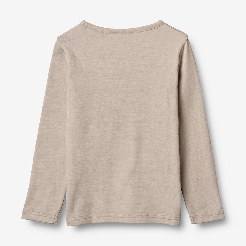 Wheat Wool Wool T-Shirt LS Jersey Tops and T-Shirts 3231 soft beige