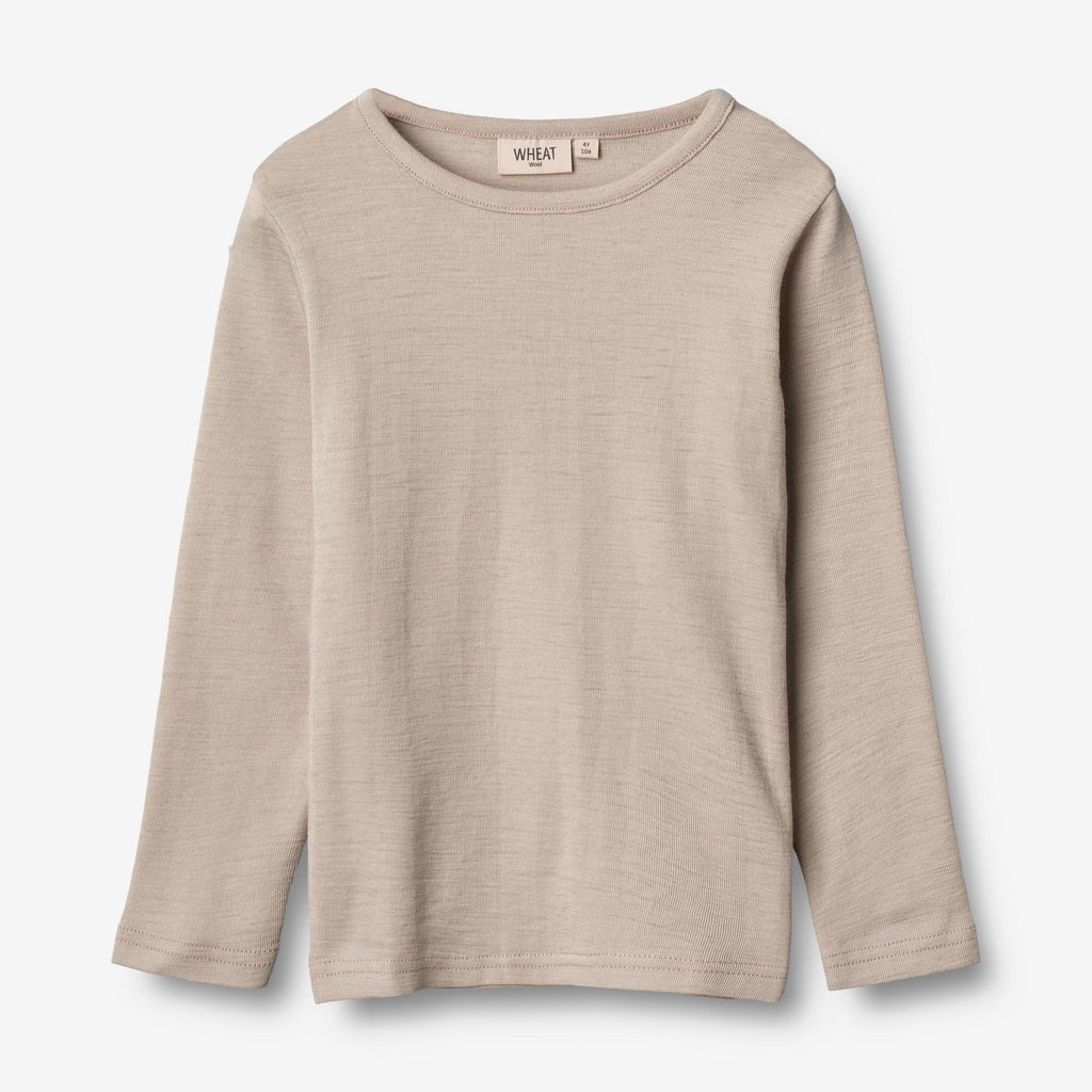 Wool T-Shirt LS - soft beige –