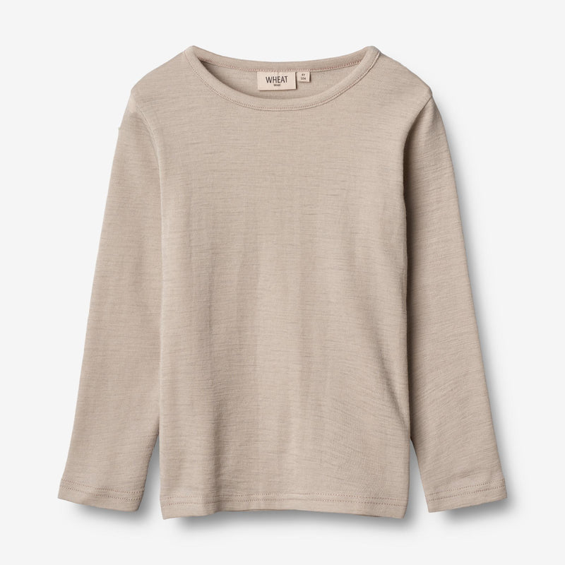 Wheat Wool Wool T-Shirt LS Jersey Tops and T-Shirts 3231 soft beige