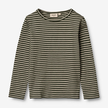 Wheat Wool Wool T-Shirt LS Jersey Tops and T-Shirts 4142 green stripe