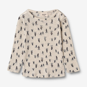 Wheat Wool Wool T-Shirt LS | Baby Jersey Tops and T-Shirts 9512 penguins on ice