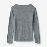 Wheat Wool Wool T-Shirt L/S Alfie Jersey Tops and T-Shirts 0224 melange grey