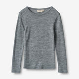 Wheat Wool Wool T-Shirt L/S Alfie Jersey Tops and T-Shirts 0224 melange grey