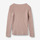 Wheat Wool Wool T-Shirt L/S Alfie Jersey Tops and T-Shirts 1135 dry rose