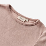 Wheat Wool Wool T-Shirt L/S Alfie Jersey Tops and T-Shirts 1135 dry rose