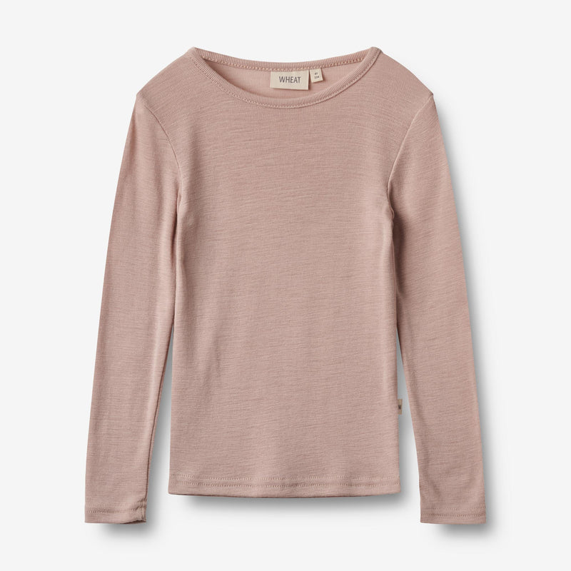 Wheat Wool Wool T-Shirt L/S Alfie Jersey Tops and T-Shirts 1135 dry rose