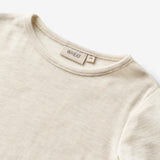 Wheat Wool Wool T-Shirt L/S Alfie Jersey Tops and T-Shirts 1141 eggshell melange