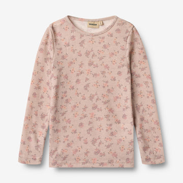 Wheat Wool Wool T-Shirt L/S Alfie Jersey Tops and T-Shirts 1358 lilac flowers