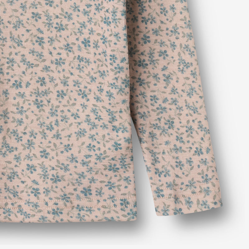 Wheat Wool Wool T-Shirt L/S Alfie Jersey Tops and T-Shirts 1481 blue flowers