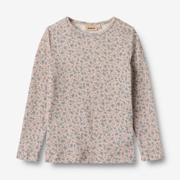 Wheat Wool Wool T-Shirt L/S Alfie Jersey Tops and T-Shirts 1481 blue flowers