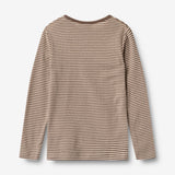 Wheat Wool Wool T-Shirt L/S Alfie Jersey Tops and T-Shirts 9578 wood stripe
