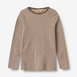 Wheat Wool Wool T-Shirt L/S Alfie Jersey Tops and T-Shirts 9578 wood stripe