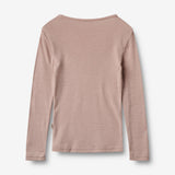 Wheat SMU Wool T-Shirt L/S Alfie T-Shirt 1135 dry rose