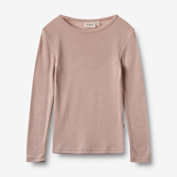 Wheat SMU Wool T-Shirt L/S Alfie T-Shirt 1135 dry rose