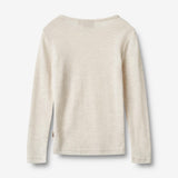Wheat SMU Wool T-Shirt L/S Alfie T-Shirt 1141 eggshell melange