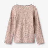 Wheat Main Wool T-Shirt L/S Alfie T-Shirt 1359 pale lilac flowers