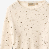 Wheat Main Wool T-Shirt L/S Alfie T-Shirt 9732 eggshell stars