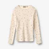 Wheat Main Wool T-Shirt L/S Alfie T-Shirt 9732 eggshell stars