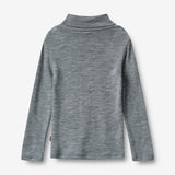 Wheat Wool Wool T-Shirt Roll Neck Aksel Jersey Tops and T-Shirts 0224 melange grey