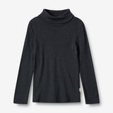 Wheat Wool Wool T-Shirt Roll Neck Aksel Jersey Tops and T-Shirts 1432 navy