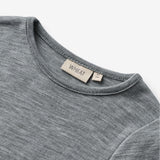 Wheat Wool Wool T-shirt S/S Seo Jersey Tops and T-Shirts 0224 melange grey