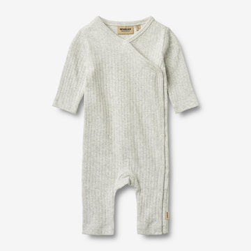 Wheat Main Wrapsuit L/S Everest Jumpsuit 0224 melange grey