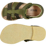 Wheat Footwear Bailey sandal suede stripes Sandals 4214 olive