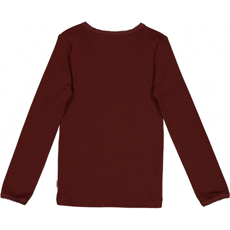 Wheat Basic Girl T-Shirt LS Jersey Tops and T-Shirts 2750 maroon