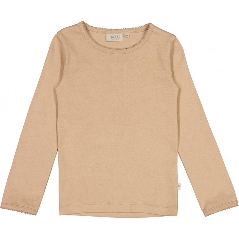 Wheat Basic Girl T-Shirt LS Jersey Tops and T-Shirts 3320 affogato