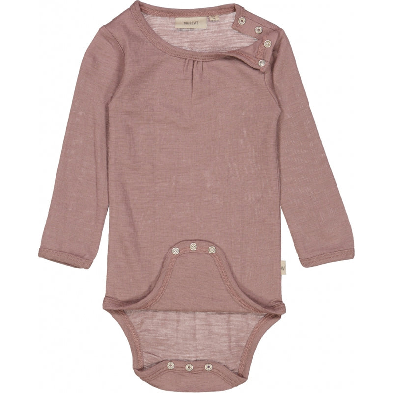 Wheat Wool Body Gatherings Wool LS Underwear/Bodies 1239 dusty lilac