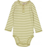 Wheat Body Placket LS Underwear/Bodies 4142 green stripe
