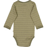 Wheat Body Placket LS Underwear/Bodies 2185 heather green stripe
