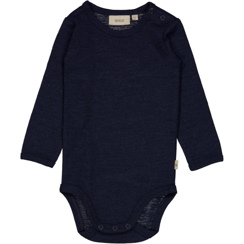 Wheat Wool Body Plain Wool LS Underwear/Bodies 1432 navy