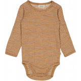 Wheat Wool Body Plain Wool LS Underwear/Bodies 3515 clay melange wool stripe