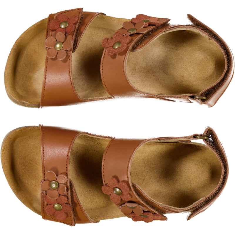 Wheat Footwear Clare flower sandal Sandals 5304 amber brown