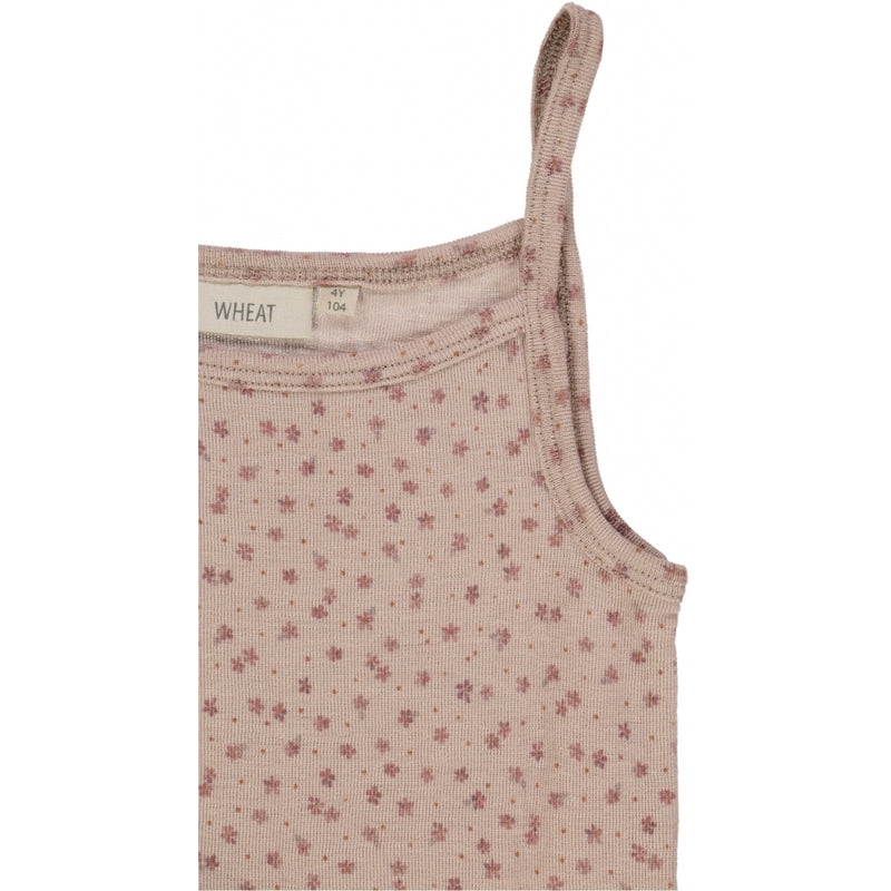 Wheat Wool Girls Wool Singlet Underwear/Bodies 2279 flower dots